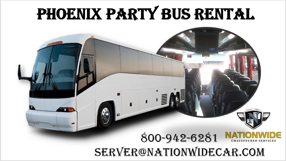 Phoenix party bus rental service 